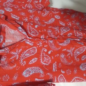 Koton Casual Red Paisley Print Shirt